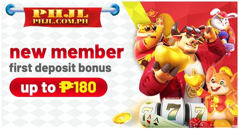 New members get bonus up to ₱180 on first deposit