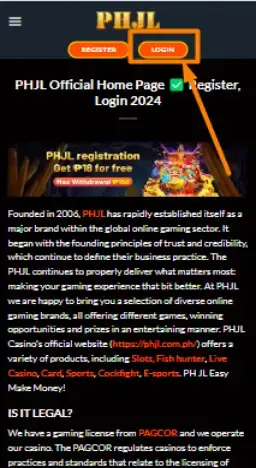 update phjl login link